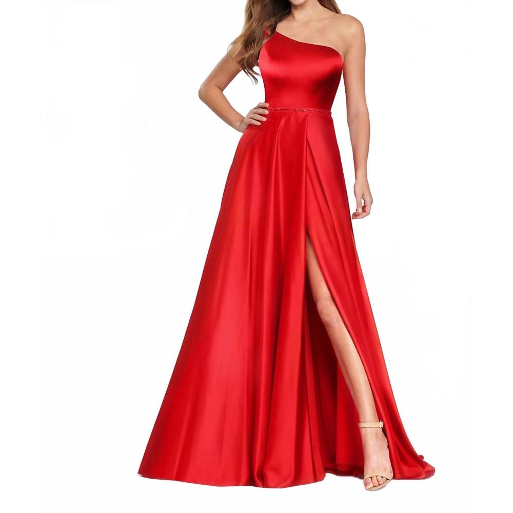 NEW ELLIE WILDE women's prom dress in red
